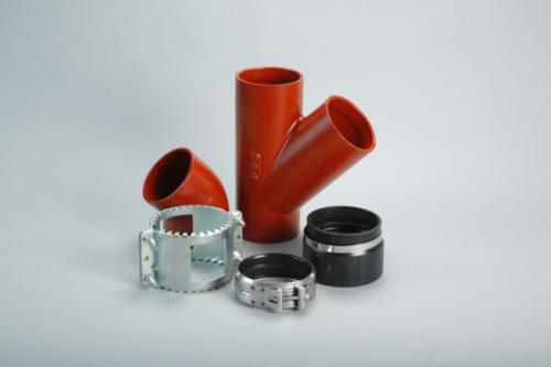 Безраструбная чугунная канализация. Устройство безраструбной чугунной канализации