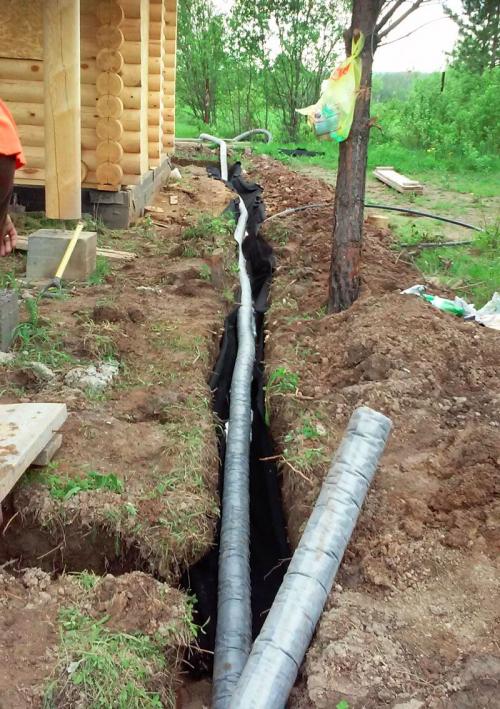 Дренажная труба в геотекстиле. Правила укладки дренажных труб с геотекстилем