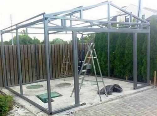 Каркасные гаражи из металлопрофиля. Как делать каркас