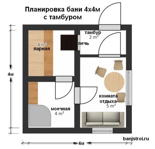 Планировка бани с туалетом. Нюансы строительства бани с туалетом 05