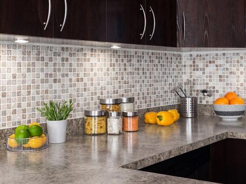 Что можно сделать вместо фартука на кухню. Чем можно заменить фартук на кухне? 28