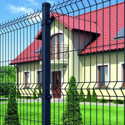 Секционный забор из 3D сетки. Секционный забор из сетки ГИТТЕР 3D (комплектация БЕСТ ОПТИМА) высот. 7м