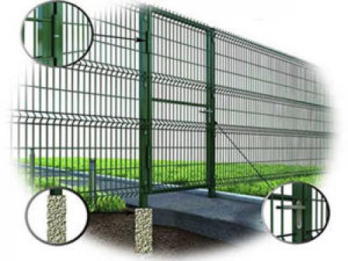 Купить 3D заборы под ключ Москве по низкой цене производителя. Секционные ограждения 3D из сварной сетки 01