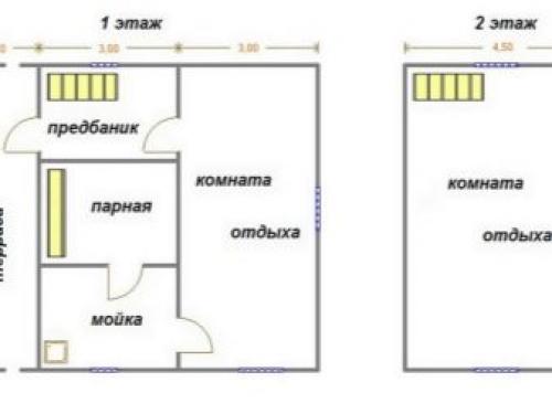 Баня с спальней. Внутреннее оформление комнаты отдыха 19