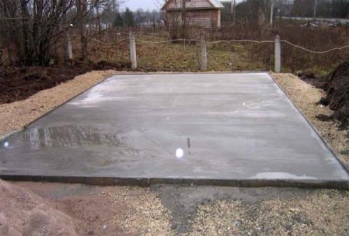 Баня маленькая проект на даче. Заливка фундамента