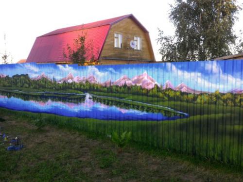Рисунки на заборе на даче своими руками простые. Рисунки на заборе для дачи своими руками