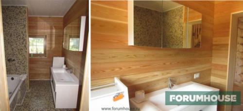 Кафель в деревянном доме в ванной. Плитка ванной комнаты в деревянном доме на плавающих направляющих