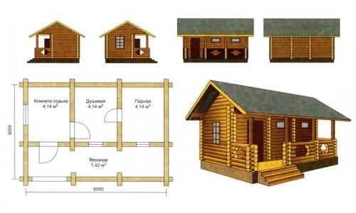 Проект большой бани. Обзор типовых проектов
