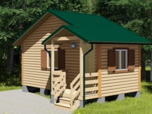 Проекты бань с комнатой отдыха. Типовые проекты одноэтажных бань 02