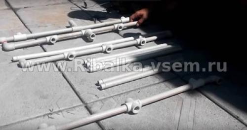 Подставка для удочек из полипропиленовых труб. Род-под для удилищ из пластиковых труб своими руками