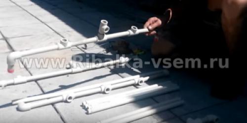 Подставка для удочек из полипропиленовых труб. Род-под для удилищ из пластиковых труб своими руками