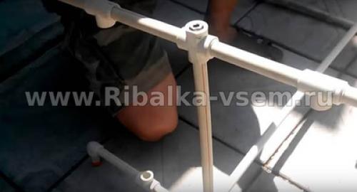 Подставка для удочек из полипропиленовых труб. Род-под для удилищ из пластиковых труб своими руками