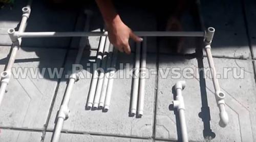 Подставка для удочек из полипропиленовых труб. Род-под для удилищ из пластиковых труб своими руками