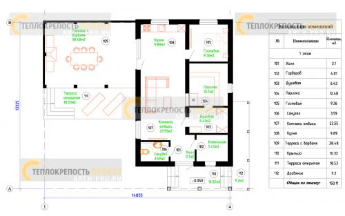 Проекты бани с бассейном и комнатой отдыха из кирпича. Проект угловой бани: с террасой или беседкой, барбекю и бассейном