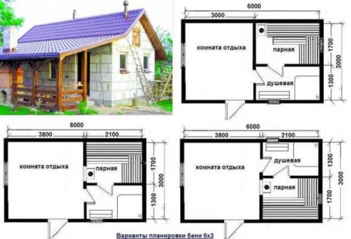Баня с комнатой отдыха и верандой. Баня с террасой на свайном фундаменте 04 Баня с комнатой отдыха и верандой. Баня с террасой на свайном фундаменте 04