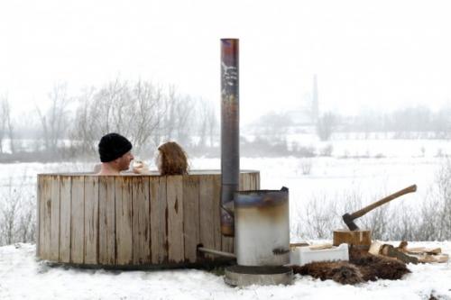 Баня с купелью на улице. Купель с подогревом — выбор конструкции