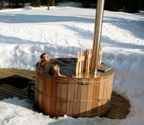 Баня с купелью на улице. Купель с подогревом — выбор конструкции