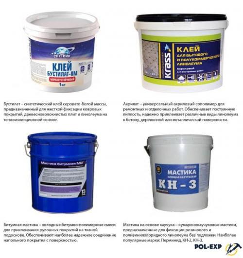 Как выбрать подходящий метод склеивания линолеума с бетонным поверхностями. Какие клеящие материалы использовать