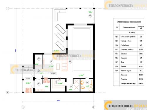 Баня с террасой и бассейном проекты. Проект угловой бани: с террасой или беседкой, барбекю и бассейном