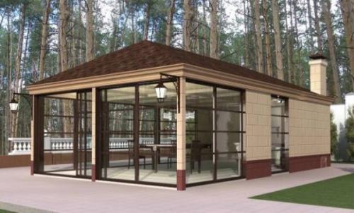 Баня с террасой и бассейном. Проекты бани с бассейном: правила и рекомендации 31