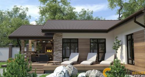 Баня с террасой и бассейном проекты. Проект угловой бани: с террасой или беседкой, барбекю и бассейном