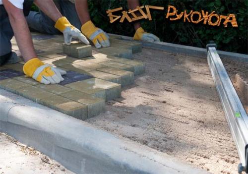Можно ли укладывать тротуарную плитку на бетонное основание. Укладка брусчатки на бетон