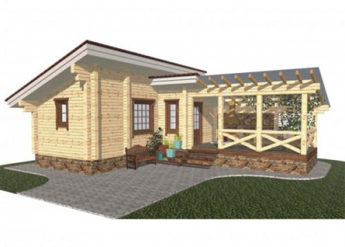 Баня с бассейном на террасе. Баня с беседкой