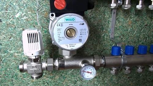 Устройство трехходового крана для теплого пола. Алгоритм настройки узла регулирования: