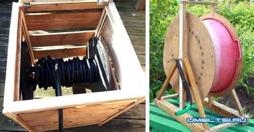 Держатель для шланга поливочного своими руками. Катушка для поливочного шланга своими руками