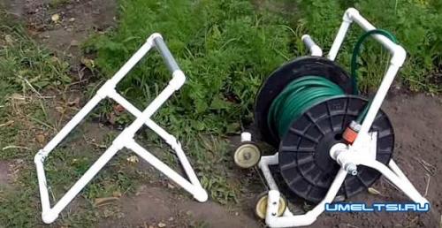Держатель для шланга поливочного своими руками. Катушка для поливочного шланга своими руками