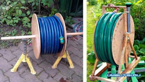 Держатель для шланга поливочного своими руками. Катушка для поливочного шланга своими руками