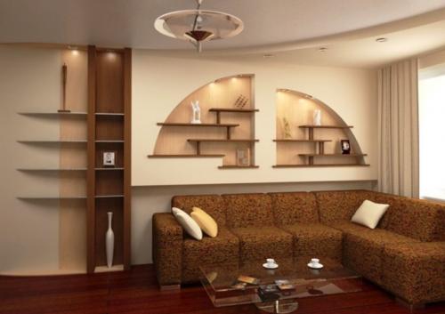 Ниша из гипсокартона с подсветкой. Какими бывают гипсокартонные ниши?