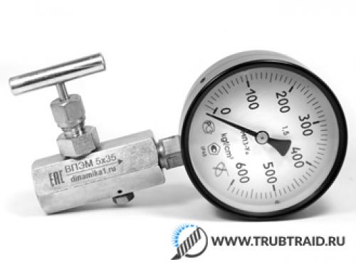 Клапан для манометра. Запорные клапаны 01