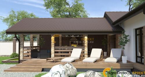 Баня с бассейном и террасой проекты. Проект угловой бани: с террасой или беседкой, барбекю и бассейном