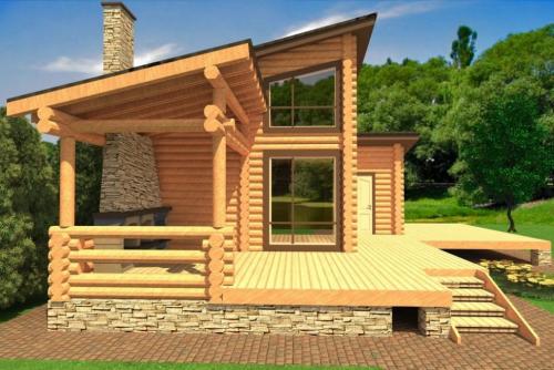 Баня с бассейном и террасой. Типовые проекты