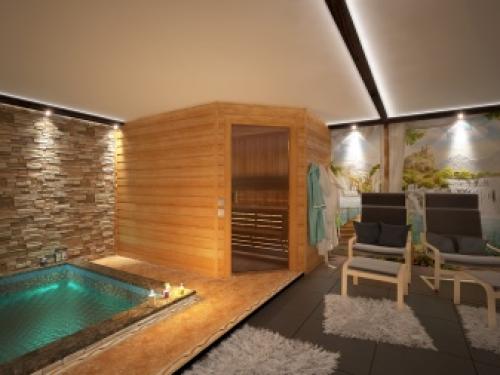 Баня с бассейном из бруса. Особенности 08