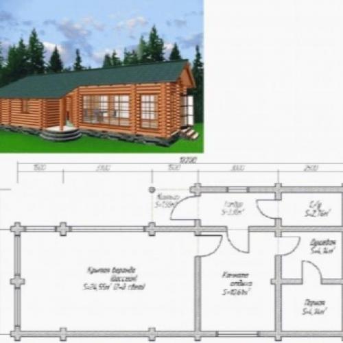 Дизайн проект бани с комнатой отдыха и террасой. Проектирование 05