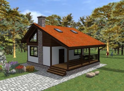 Дизайн проект бани с комнатой отдыха и террасой. Проектирование 07