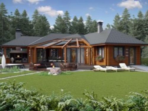 Дизайн проект бани с комнатой отдыха и террасой. Проектирование 22