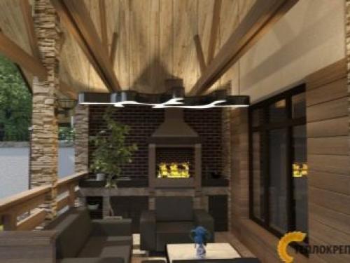 Дизайн проект бани с комнатой отдыха и террасой. Проектирование 16