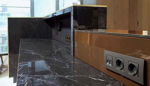 Мебельные фасады из керамогранита. Мебель из керамогранита