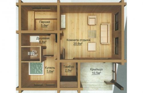 Баня с туалетом и душем. Возможные конструкции