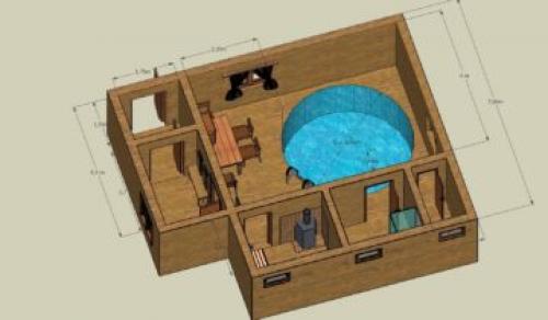 Баня с бассейном внутри. Типы бассейнов 01