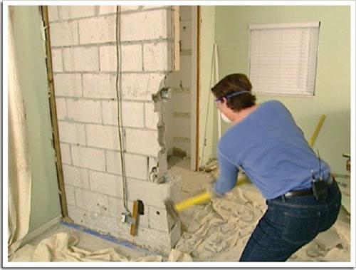 Демонтаж стен это. Инструкция по сносу стен из кирпича