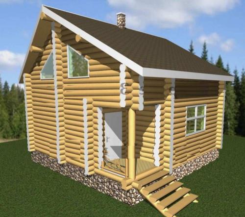 Баня с 2 спальнями. Проект каменной бани – продуманная рациональность 01