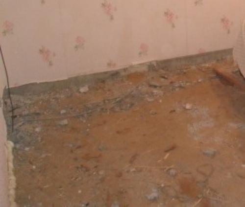 Демонтаж цементно-песчаной стяжки. Демонтаж пола: определение, предназначение стяжки