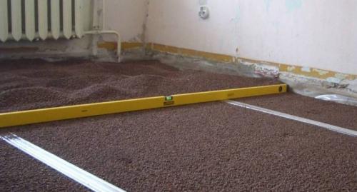 Как снять 1 см стяжки. Сухая стяжка