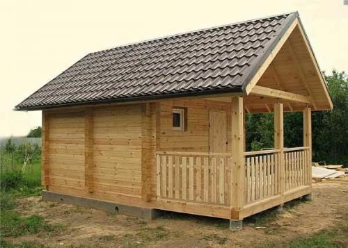 Проект бани из бруса с террасой. Баня 4 на 4,5 с террасой