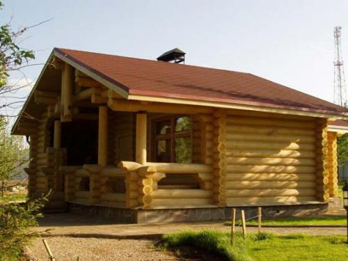 Проект бани из бруса с террасой. Баня 4 на 4,5 с террасой 15