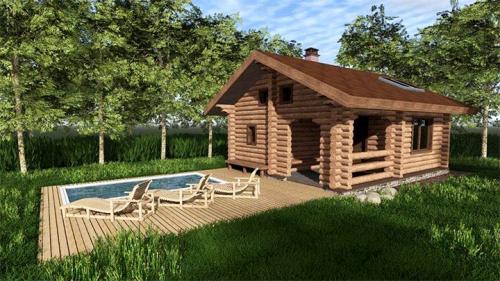 ТОП-35 лучших проектов бани с террасой. Обзор типовых проектов 10